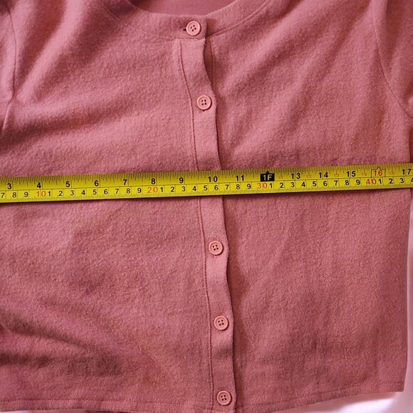 Divided by H&M Pink Crop Sweater | Size Large | Barbiecore Cozy Cute - Picture 7 of 12